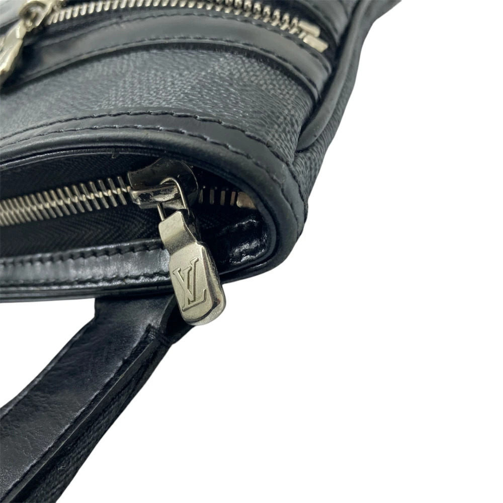 LOUIS VUITTON Thomas Damier Graphite Black Shoulder Bag Leather Black Crossbody - Picture 6 of 11
